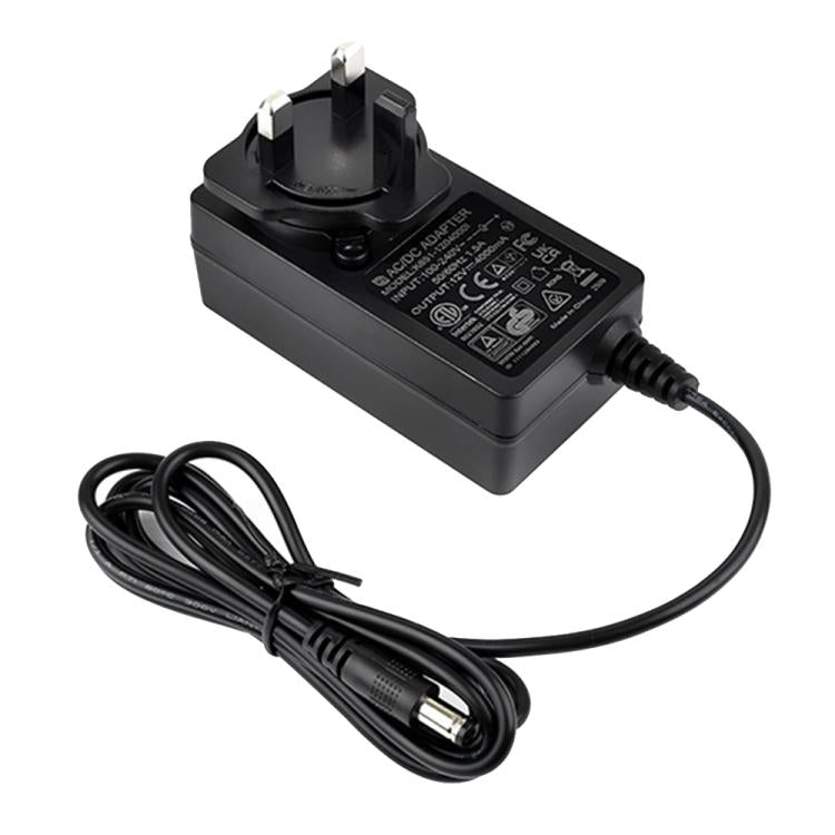 Waveshare 12V / 4A 1.2m Length Cable DC Jack Power Supply Adapter, US Plug, EU Plug, UK Plug