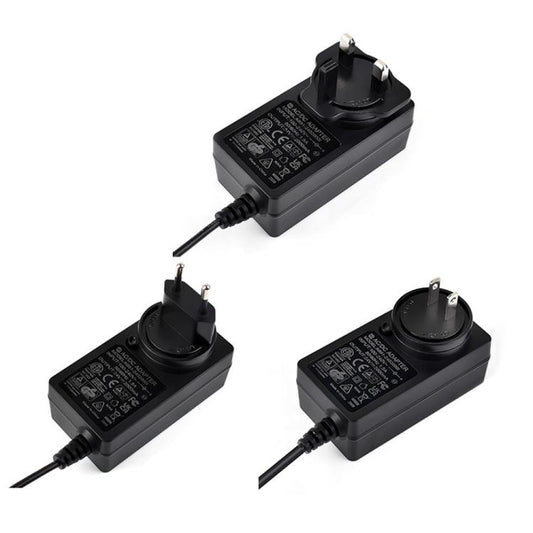 Waveshare 24V / 2A 1.2m Length Cable DC Jack Power Supply Adapter, EU Plug, UK Plug, US Plug