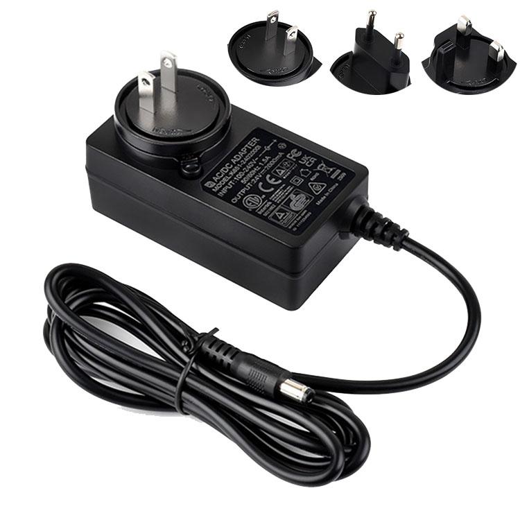 Waveshare 24V / 2A 1.2m Length Cable DC Jack Power Supply Adapter, EU Plug, UK Plug, US Plug