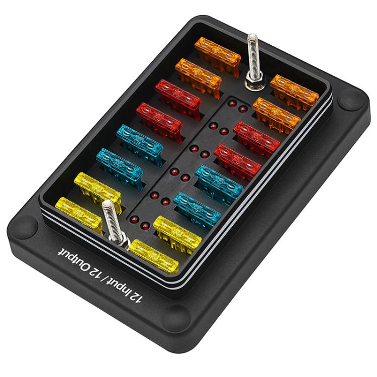 One In And One Out 12-Way Fuse Box LED Indicator With Sticker, ZH-1704B2