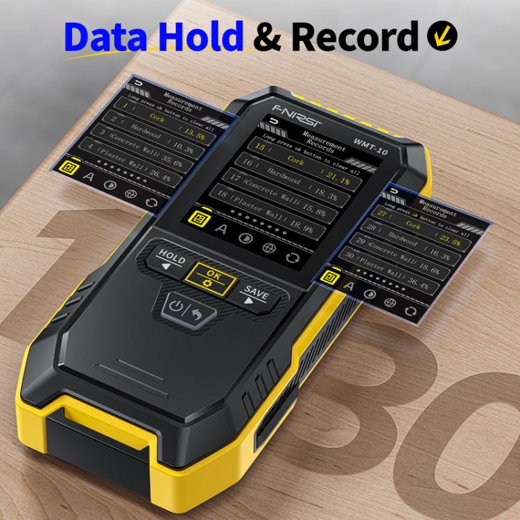 FNIRSI WMT-10 Wood Panel Moisture Tester Wall Surface Humidity Detector