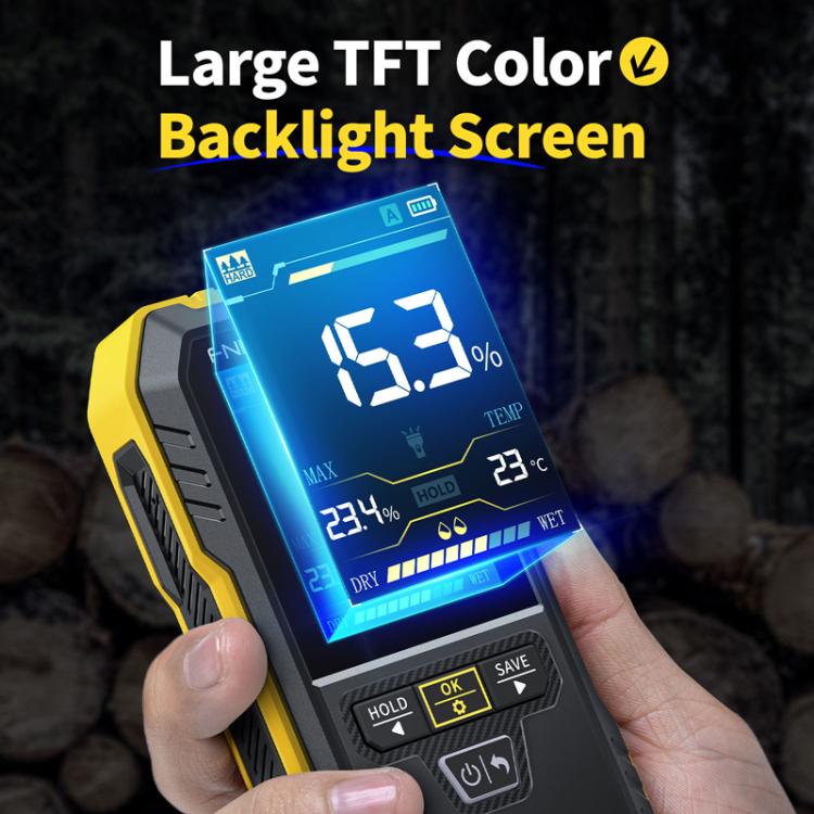 FNIRSI WMT-10 Wood Panel Moisture Tester Wall Surface Humidity Detector
