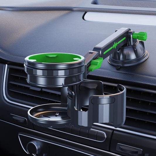 Car Multifunctional Water Cup Holder Auto Large Suction Cup Mounted Drink Rack, Long Rod Gray, Long Rod Green, Short Rod Gray, Short Rod Green