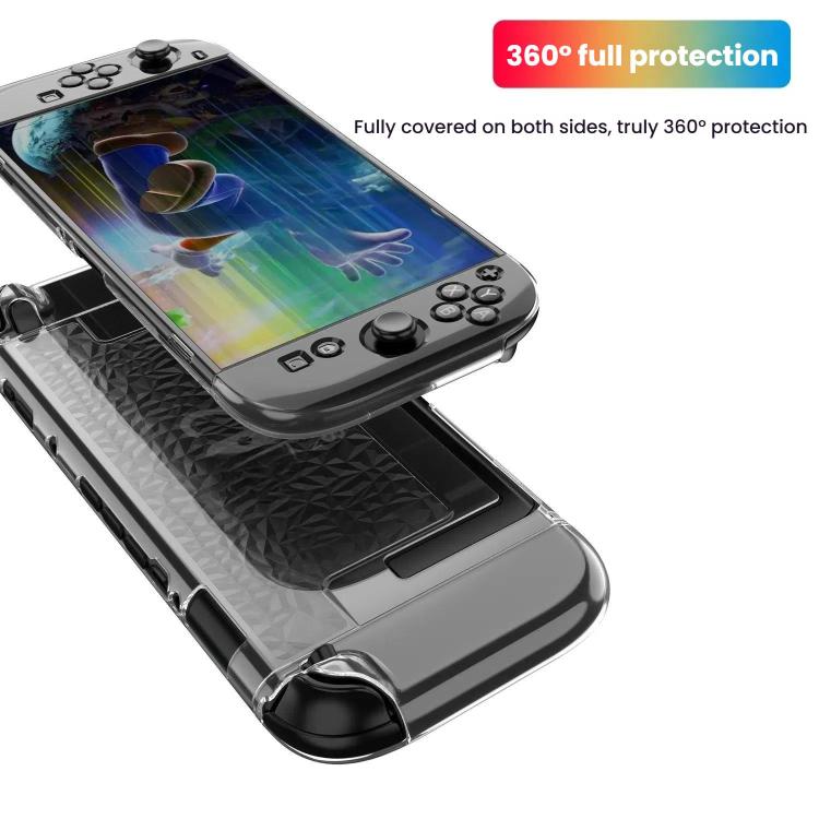 For Nintendo Switch 2 TPU+PC Split Transparent Case Cover Shockproof Shell, TPU+PC Diamond Split Case