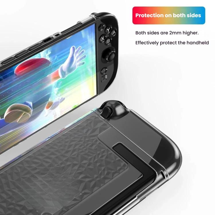 For Nintendo Switch 2 TPU+PC Split Transparent Case Cover Shockproof Shell, TPU+PC Diamond Split Case