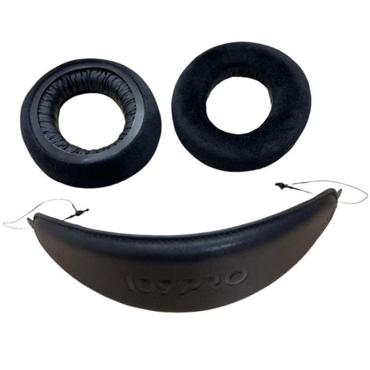 For Meze Audio 109 PRO Headphone Replacement Parts, 1pair Velvet Cloth Ear Pads, Leather Head Beam