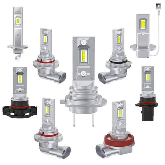 2pcs Mini 1:1 Direct Plug Car LED Headlight Bulb, H1, H3, H7, H11, 9005, 9006, H16, P13W, 9012