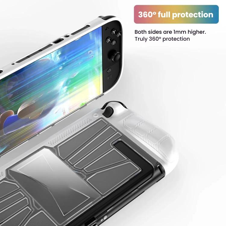 For Nintendo Switch 2 Game Console TPU + PC One-piece Case Shockproof Shell, TPU + PC One-piece Case Black, TPU + PC One-piece Case White