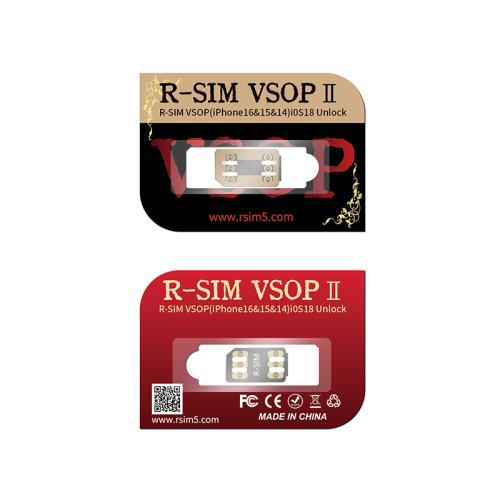 R-SIM VSOP 2 SIM Unlock Chip with SED/MEP Mode for iPhone 13-16 Dual SIM Models, VSOP 2