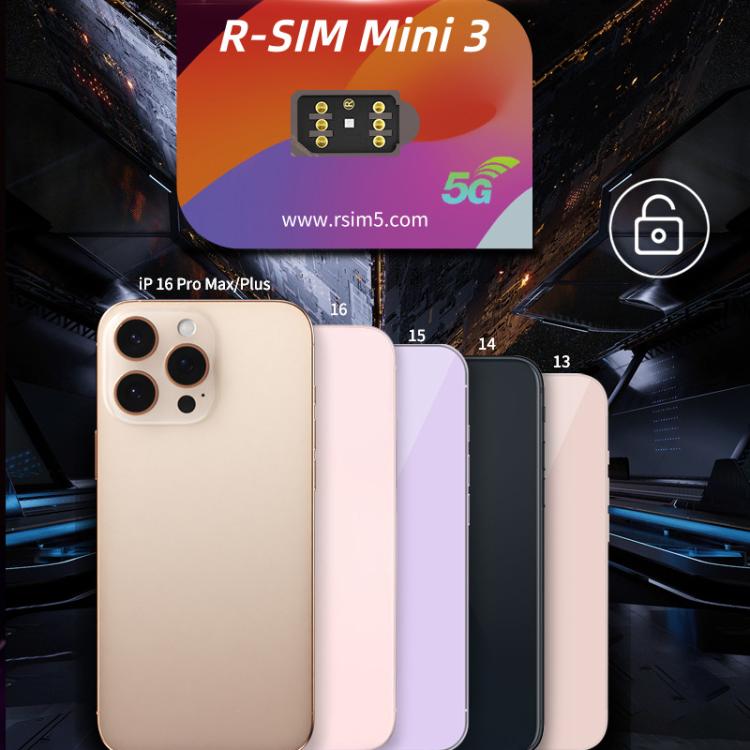 R-SIM Mini 3 SIM Unlock Chip For iPhone 13-16 Dual SIM Models