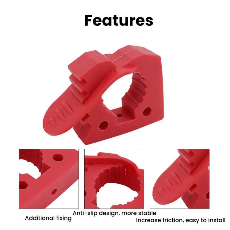 Car Quick-Fix Adjustable Rubber Clip Installation Clamp, 2 Red 2 Black, 4 Red 4 Black