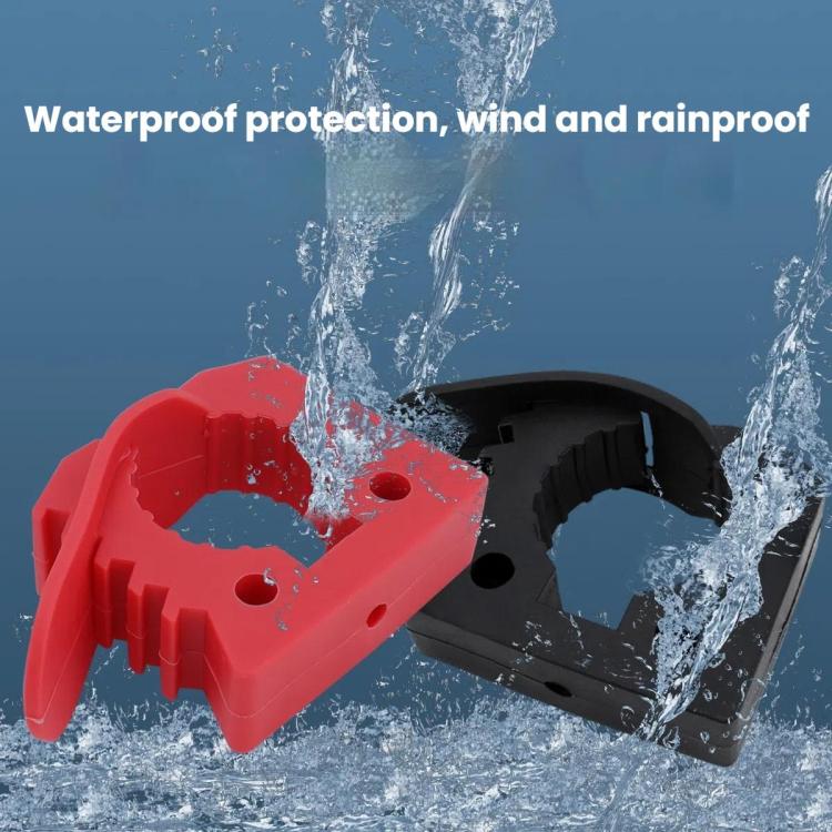 Car Quick-Fix Adjustable Rubber Clip Installation Clamp, 2 Red 2 Black, 4 Red 4 Black