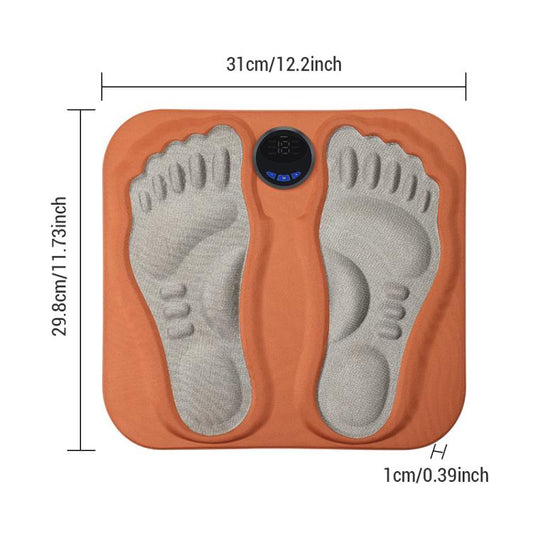 EMS Smart 6-mode 15-level 3D Foot Massage Pad Microcurrent Foot Massager, (Orange)