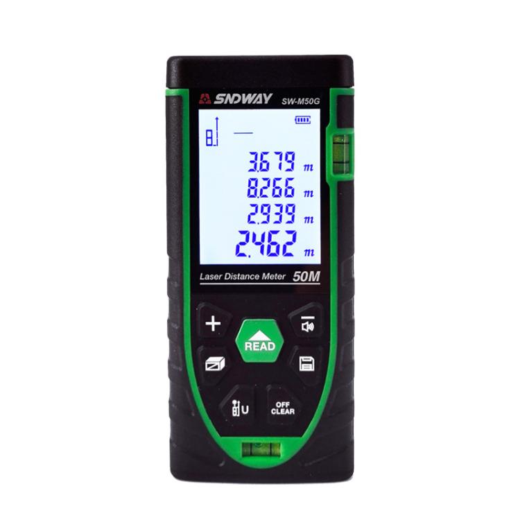 Indoor Outdoor General Purpose Green Laser Range Finder, SNDWAY SW-M50G 50M, SNDWAY SW-M70G 70M, SNDWAY SW-M100G 100M