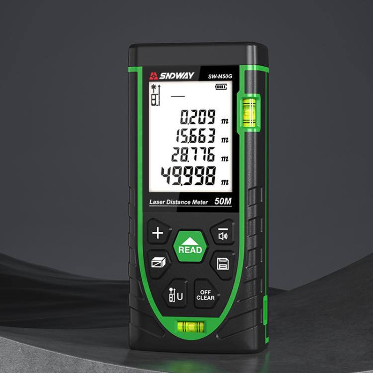 Indoor Outdoor General Purpose Green Laser Range Finder, SNDWAY SW-M50G 50M, SNDWAY SW-M70G 70M, SNDWAY SW-M100G 100M