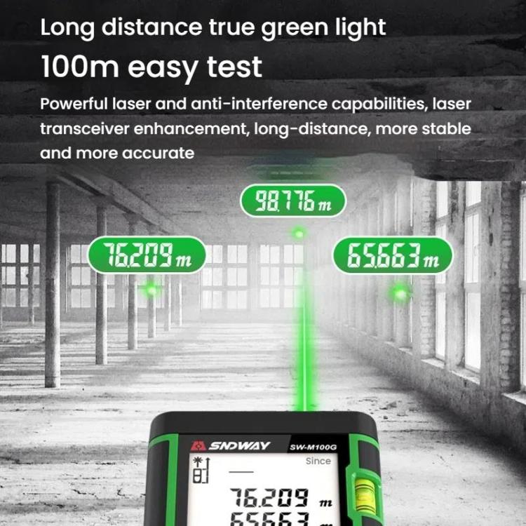 Indoor Outdoor General Purpose Green Laser Range Finder, SNDWAY SW-M50G 50M, SNDWAY SW-M70G 70M, SNDWAY SW-M100G 100M