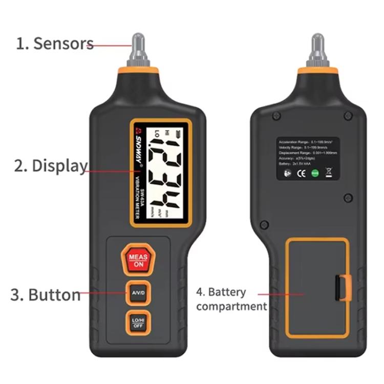 Digital Vibrometer Motor Fault Detector Mechanical Vibration Measurement, SW-63A