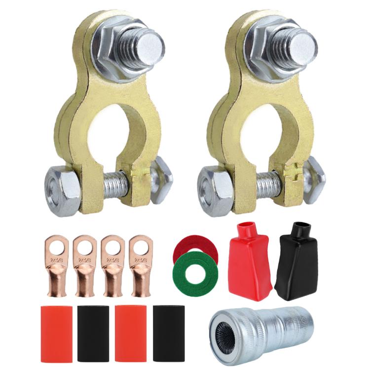 M10 RV Yacht Battery Zinc Alloy Battery Terminal Wiring Clip, Set 1, Set 2 With Brush