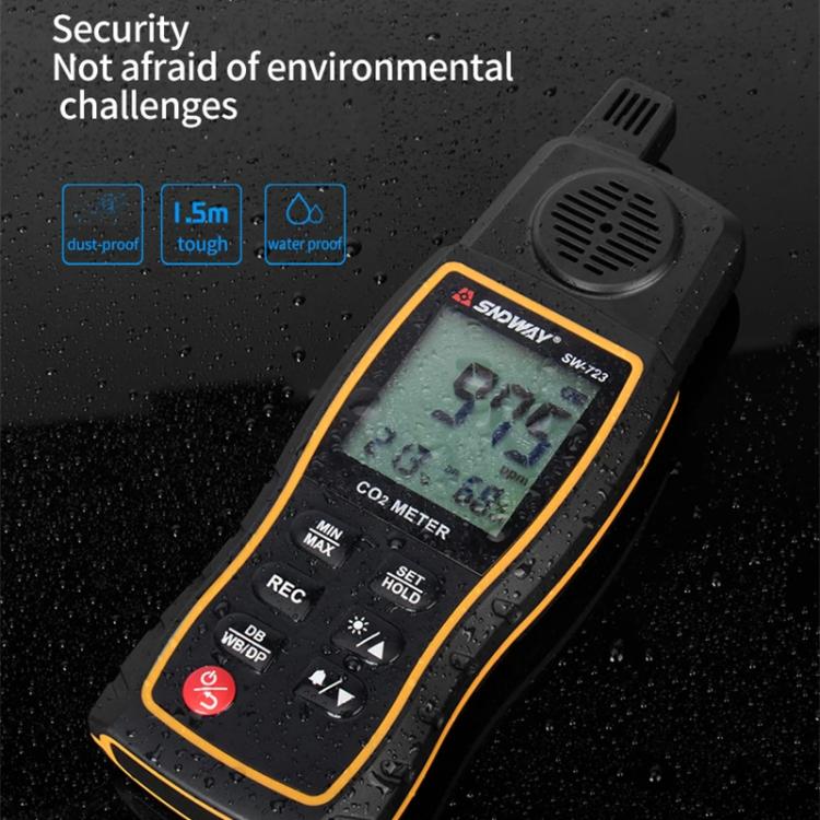 Carbon Dioxide Gas Detector Handheld Indoor Household Air CO2 Concentration Alarms, SW-723