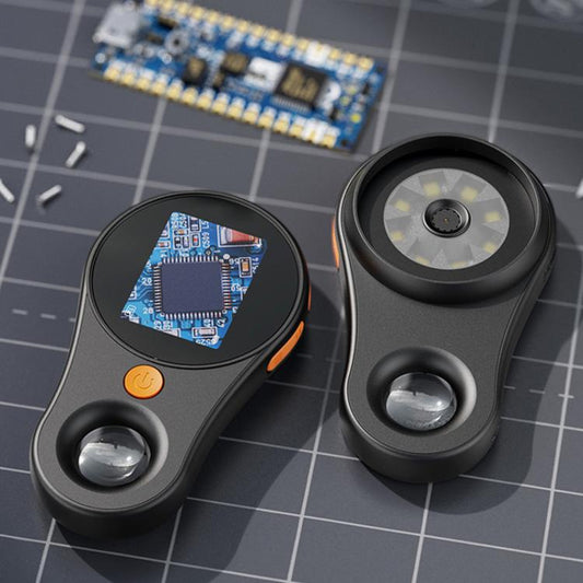 Portable Inspection Jewelry Painting Repair Optical Microscope Mini Primary Secondary Students Experiment Science Apparatus, Black, White, Black+32G, White+32G