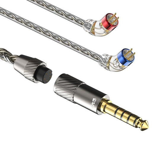 CVJ TS800 Eight Strands Copper Silver Plated Interchangeable Audio Plugs Headphone Upgrade Cable, 4.4mm S Pin, 4.4mm 0.75mm, 4.4mm 0.78mm, 4.4mm MMCX, Type-C S Pin, Type-C 0.75mm, Type-C 0.78mm, Type-C MMCX