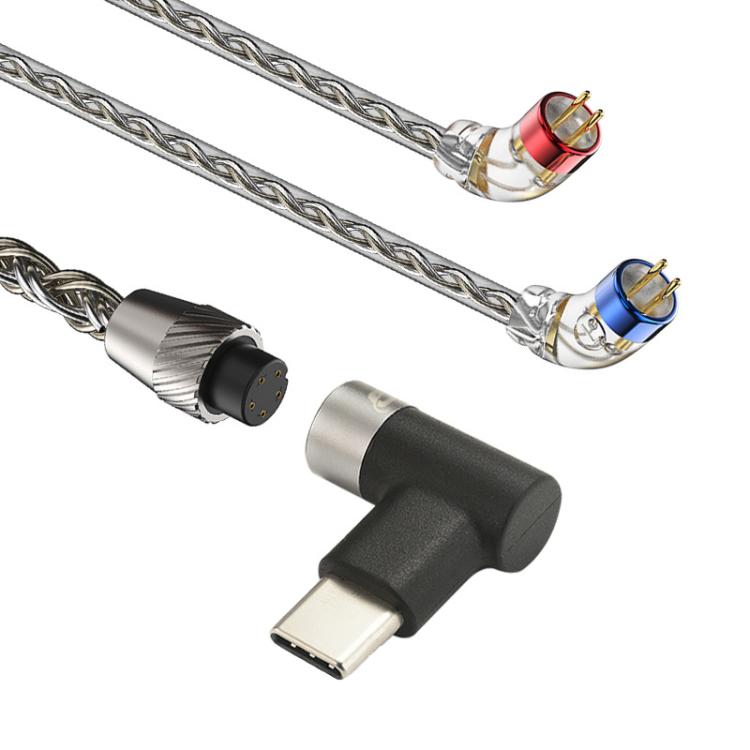 CVJ TS800 Eight Strands Copper Silver Plated Interchangeable Audio Plugs Headphone Upgrade Cable, 4.4mm S Pin, 4.4mm 0.75mm, 4.4mm 0.78mm, 4.4mm MMCX, Type-C S Pin, Type-C 0.75mm, Type-C 0.78mm, Type-C MMCX
