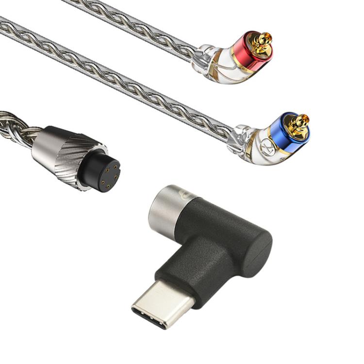 CVJ TS800 Eight Strands Copper Silver Plated Interchangeable Audio Plugs Headphone Upgrade Cable, 4.4mm S Pin, 4.4mm 0.75mm, 4.4mm 0.78mm, 4.4mm MMCX, Type-C S Pin, Type-C 0.75mm, Type-C 0.78mm, Type-C MMCX