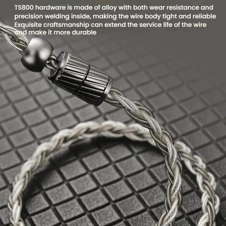 CVJ TS800 Eight Strands Copper Silver Plated Interchangeable Audio Plugs Headphone Upgrade Cable, 4.4mm S Pin, 4.4mm 0.75mm, 4.4mm 0.78mm, 4.4mm MMCX, Type-C S Pin, Type-C 0.75mm, Type-C 0.78mm, Type-C MMCX