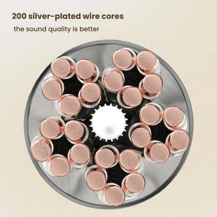 CVJ TS800 Eight Strands Copper Silver Plated Interchangeable Audio Plugs Headphone Upgrade Cable, 4.4mm S Pin, 4.4mm 0.75mm, 4.4mm 0.78mm, 4.4mm MMCX, Type-C S Pin, Type-C 0.75mm, Type-C 0.78mm, Type-C MMCX