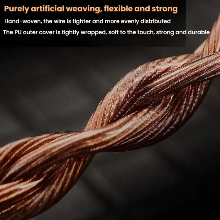 CVJ VS400 Interchangeable Audio Plug Oxygen-Free Copper Headphone Upgrade Cable, 4.4mm S Pin, 4.4mm 0.75mm, 4.4mm 0.78mm, 4.4mm MMCX, Type-C 0.75mm, Type-C 0.78mm, Type-C MMCX, Type-C S Pin