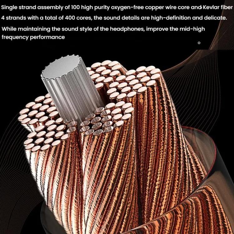 CVJ VS400 Interchangeable Audio Plug Oxygen-Free Copper Headphone Upgrade Cable, 4.4mm S Pin, 4.4mm 0.75mm, 4.4mm 0.78mm, 4.4mm MMCX, Type-C 0.75mm, Type-C 0.78mm, Type-C MMCX, Type-C S Pin