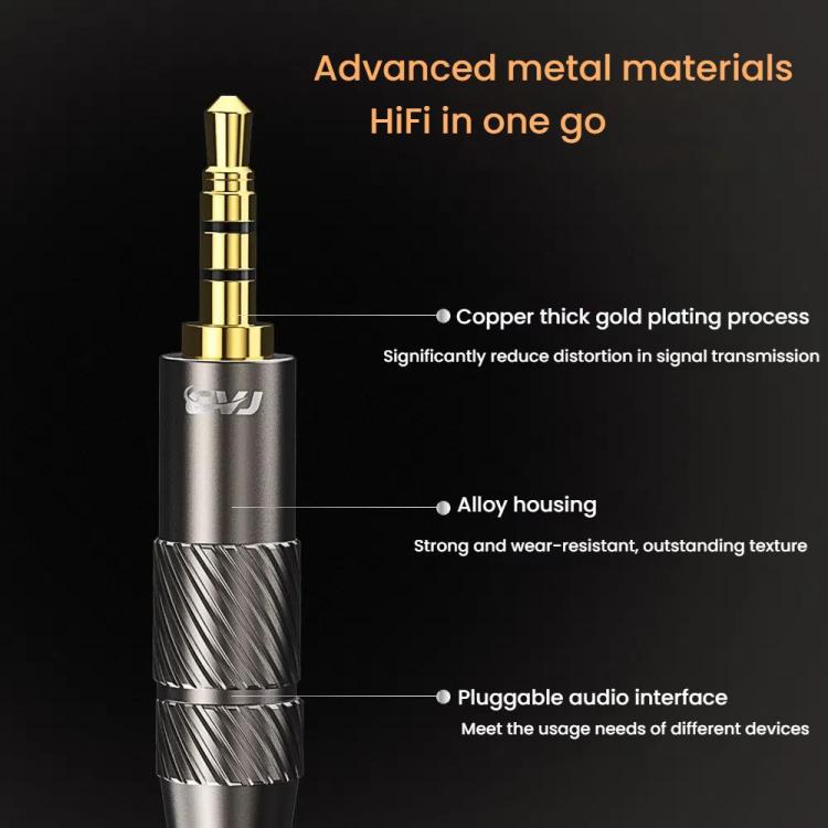 CVJ VS400 Interchangeable Audio Plug Oxygen-Free Copper Headphone Upgrade Cable, 4.4mm S Pin, 4.4mm 0.75mm, 4.4mm 0.78mm, 4.4mm MMCX, Type-C 0.75mm, Type-C 0.78mm, Type-C MMCX, Type-C S Pin