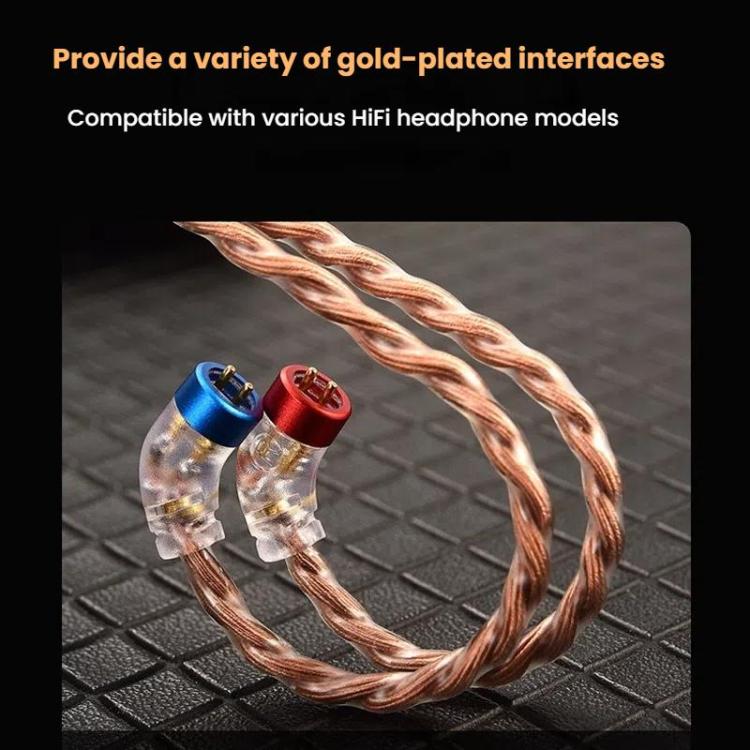 CVJ VS400 Interchangeable Audio Plug Oxygen-Free Copper Headphone Upgrade Cable, 4.4mm S Pin, 4.4mm 0.75mm, 4.4mm 0.78mm, 4.4mm MMCX, Type-C 0.75mm, Type-C 0.78mm, Type-C MMCX, Type-C S Pin