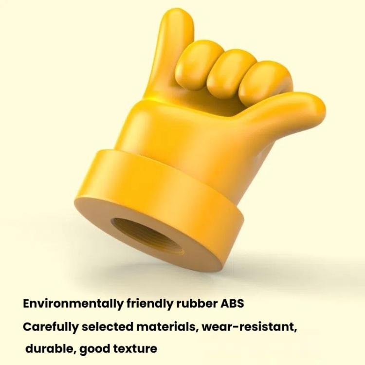 4pcs /Set Car Gesture Valve Tire Decorative Rubber Cap, Yellow Middle Finger, Black Middle Finger, Yellow OK, Black OK, Yellow Rock, Black Rock, Yellow Yeah, Black Yeah, Yellow Six, Black Six