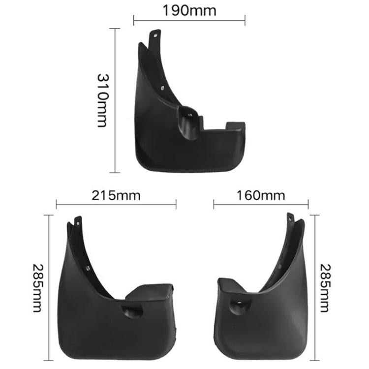 For 2006-2012 Toyota RAV4 2.0L Car Tire Soft Rubber Mudguard, For Toyota RAV4 2006-2012