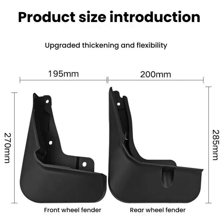 For 2022 Toyota BZ4X Car Tire Soft Rubber Mudguard