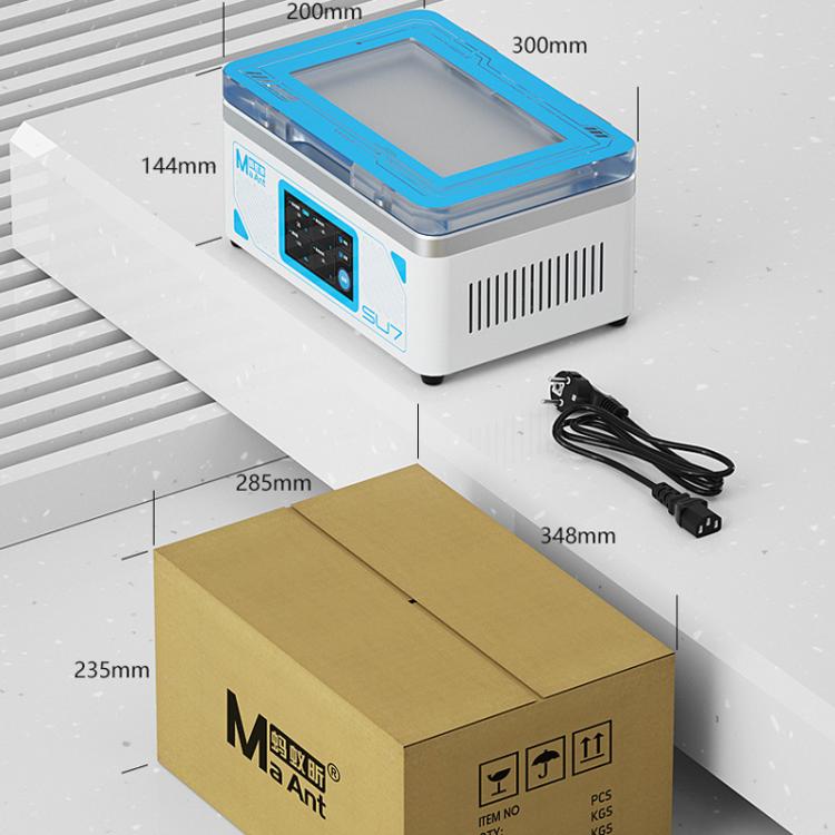 Cell Phone Repair Curved Screen Pressing Machine Flat Panel LCD Screen Vacuum Laminating Machine, EU Plug, MaAnt SU7