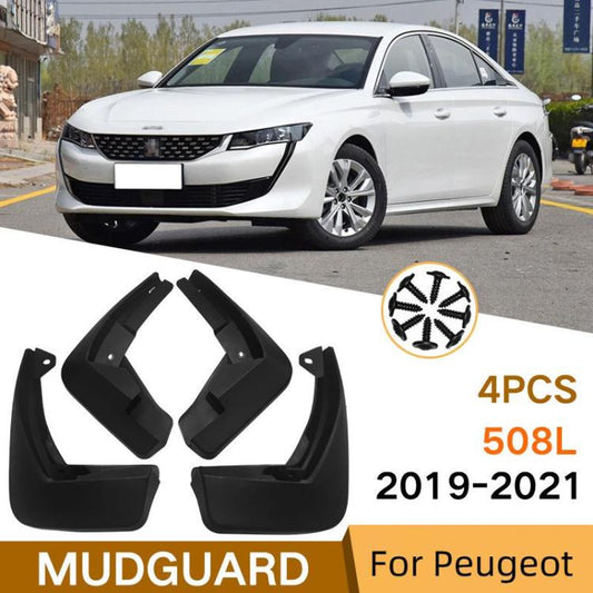 Car Tire Soft Rubber Mudguard For Peugeot, 2019-2021 508L, 2011-2018 508