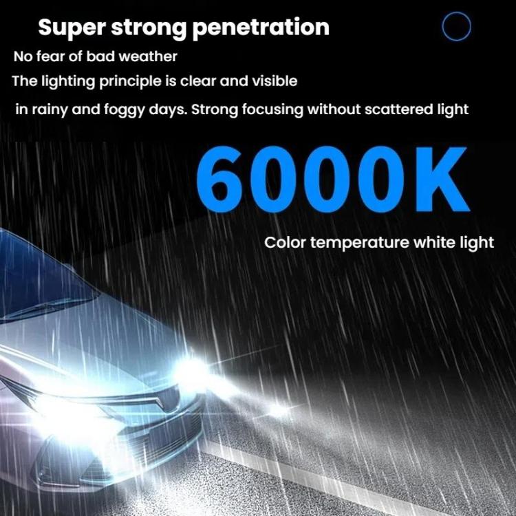 2pcs 6000K Mini Car Plug-in Integrated LED Headlights, H7