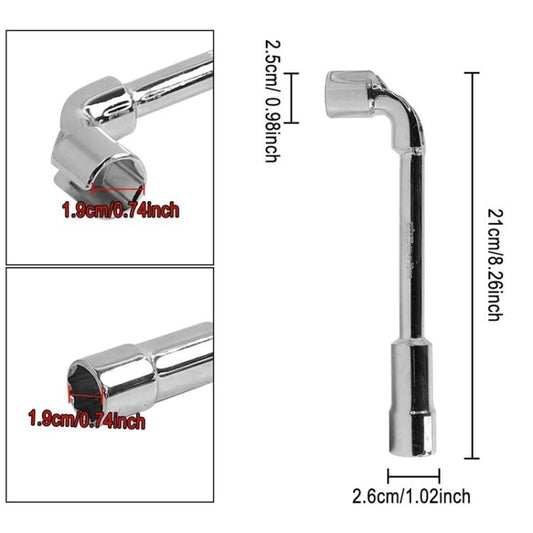 For INOKIM OXO OX Electrical Scooter 19mm L-Shaped Open-End Socket Wrench For Fixing The Motor Nut, X1665
