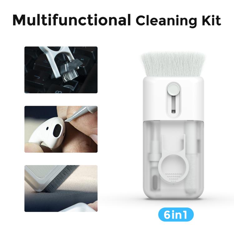 AhaStyle WG93 6 In 1 Earphone Phone Keyboard Multi-Functional Cleaning Tools, WG93
