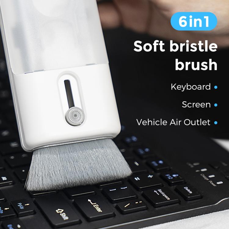 AhaStyle WG93 6 In 1 Earphone Phone Keyboard Multi-Functional Cleaning Tools, WG93