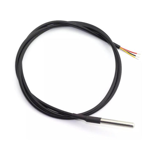 2pcs /Pack DS18B20 Waterproof Temperature Sensor Probe Stainless Steel Encapsulated 1m Cable