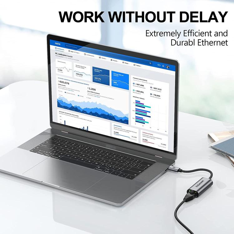 LAN Converter Gigabit Ethernet Adapter for Laptop, PC, Smartphone, Plug & Play Cable Length 15cm, QGeeM USB-C/Type-C To RJ45, QGeeM USB-A To RJ45