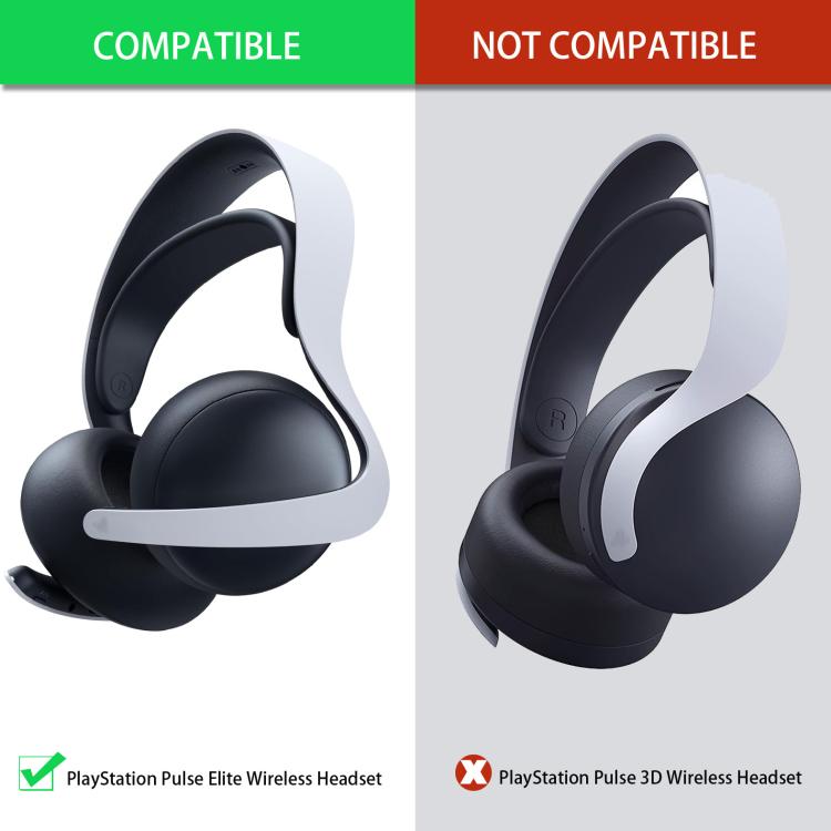 For Sony PlayStation Pulse Elite Headset 1pair Silicone Ear Cushion Covers Sweatproof Replacement Ear Pads, For Sony PlayStation Pulse Elite