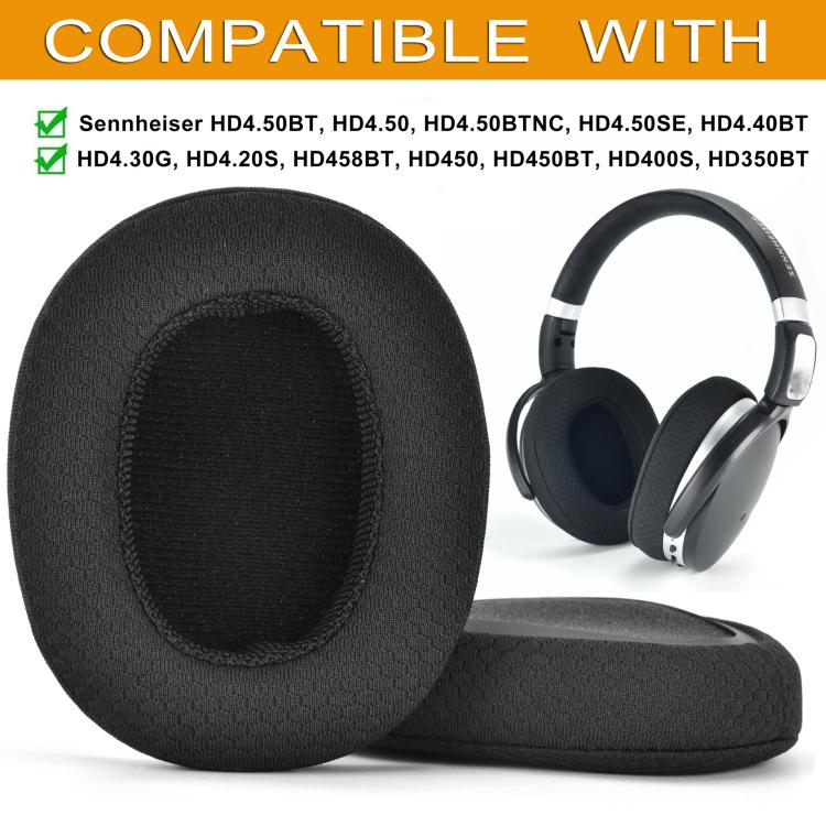 1pair Ear Cushions For Sennheiser HD 4.50BT, HD 4.50, HD 4.50BTNC, HD 4.50SE, HD 4.40BT, HD 4.30G, HD 4.20S, HD 458BT, HD 450, HD 450BT, HD 400S, HD 350BT