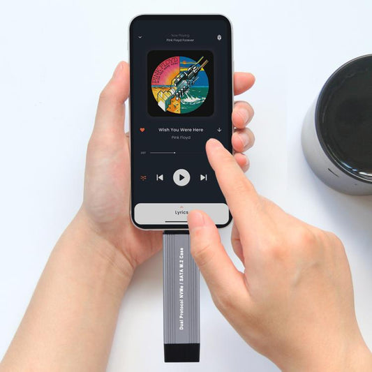 10Gbps USB3.1 Gen2 NVMe Hard Drive Enclosure With Direct Plug USB + Type-C Dual Interface, M.2 NVMe, 2230/2242 NVMe, NVMe / SATA M.2