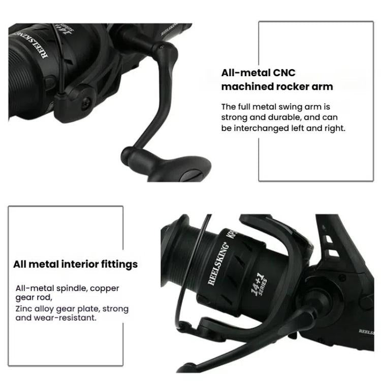 Dual Brake Fishing Reel Metal Shallow Spool & Zero-Gap Design for Long Casting, YUMOSHI KP3000, YUMOSHI KP4000, YUMOSHI KP5000, YUMOSHI KP6000, YUMOSHI KP7000, YUMOSHI KP8000