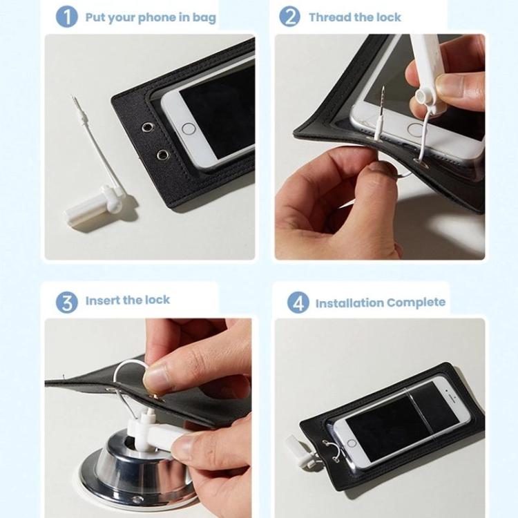 Privacy Phone Pouch with Locking Clasp Anti-Spy Photography Protection for Confidential Meetings & Workplace