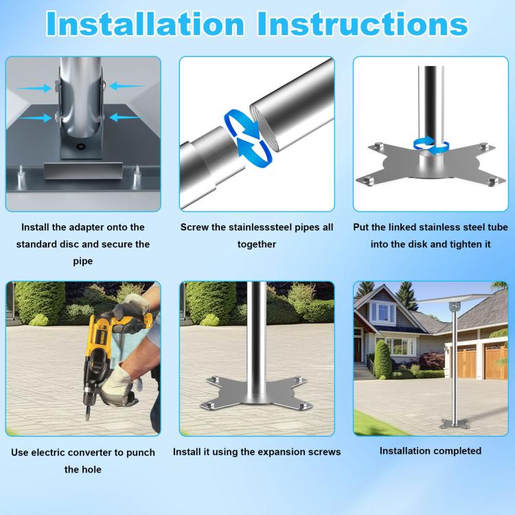 For Starlink V4 / Gen 3 Outdoor Bracket With Ground Plug Adapter, S2041